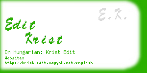 edit krist business card